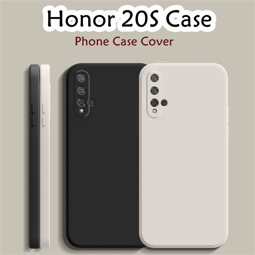 For Honor 20S Cover Drop and wear resistant Silicone Full Case Classic Simple Solid Color Phone Case Cover