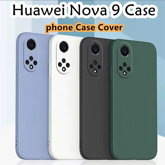 For Huawei Nova 9 Cover Drop and wear resistant Silicone Full Case Classic Simple Solid Color Phone Case Cover