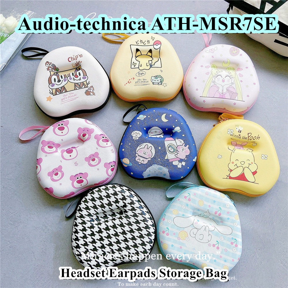 For Audio-technica ATH-MSR7SE Headphone Case Cartoon Creative Patterns Headset Earpads Storage Bag Casing Box