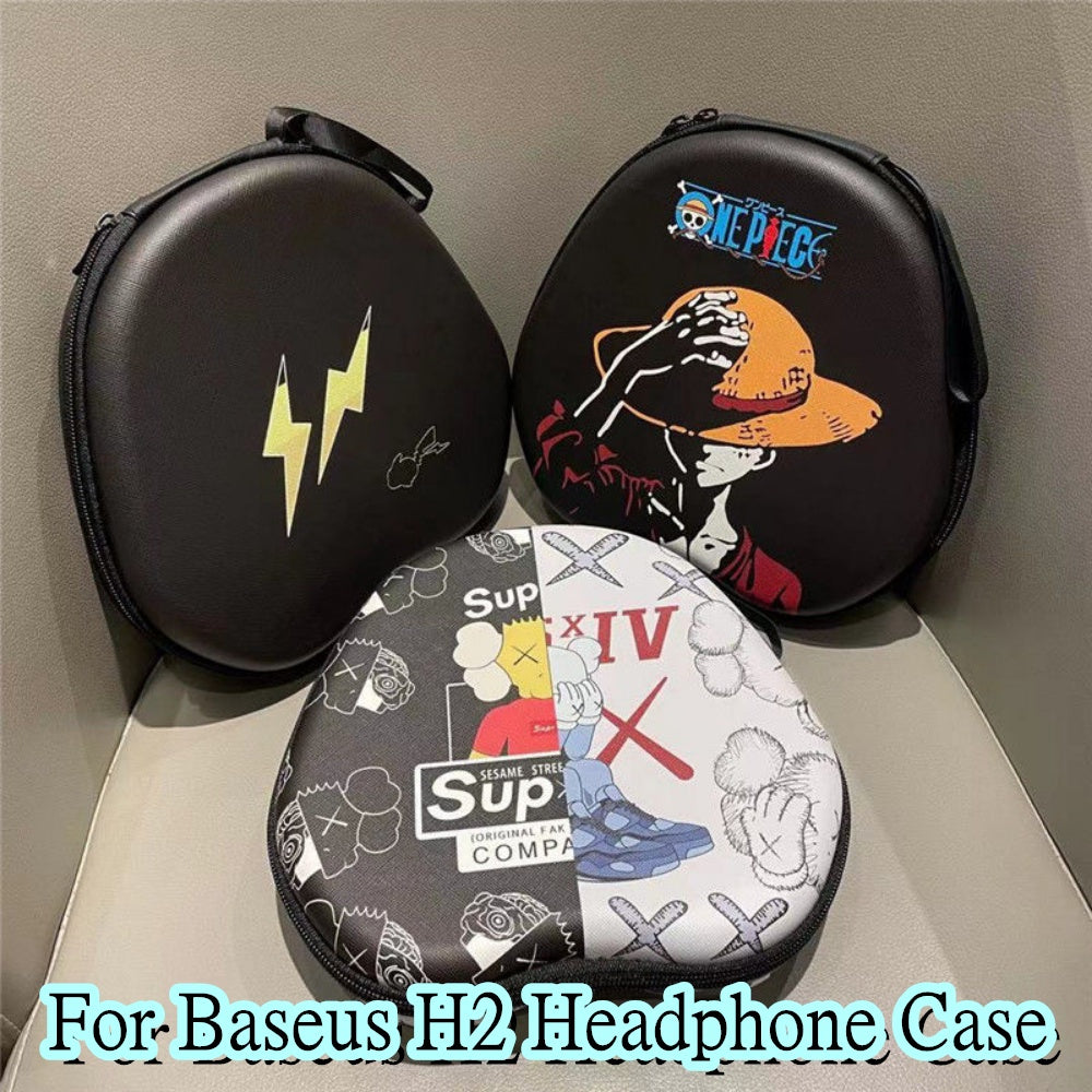 For Baseus H2 Headphone Case Cartoon Creative Patterns Headset Earpads Storage Bag Casing Box