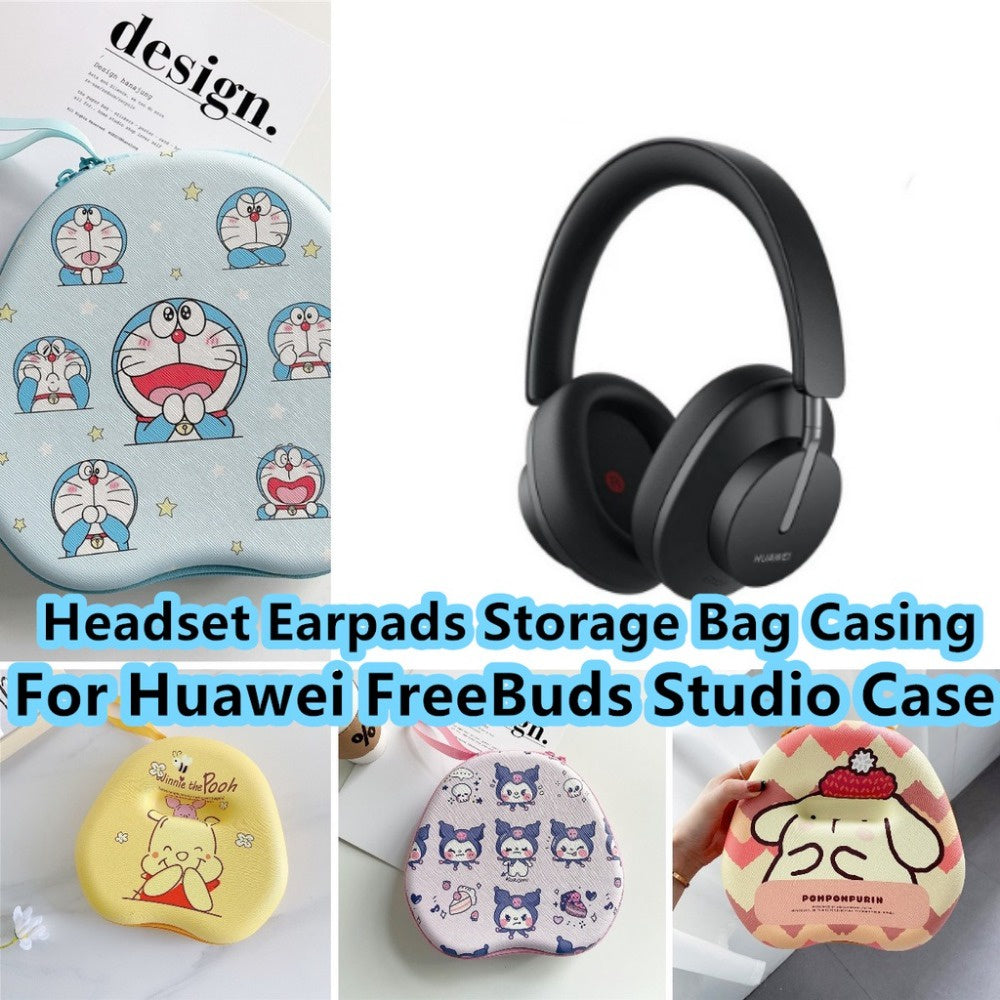 For Huawei FreeBuds Studio Headphone Case Cartoon Creative Patterns Headset Earpads Storage Bag Casing Box