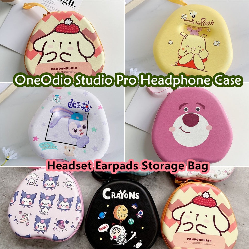 For OneOdio Studio Pro Headphone Case Cartoon Creative Patterns Headset Earpads Storage Bag Casing Box