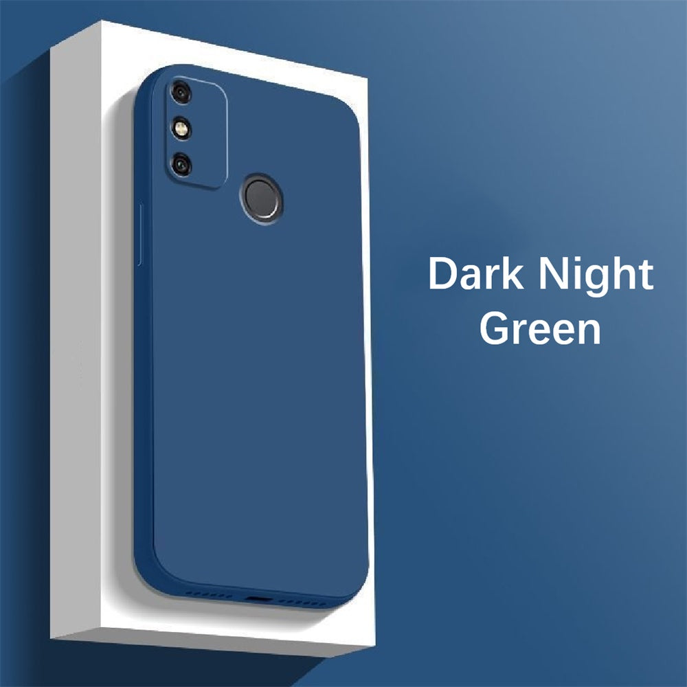 For Honor 9A Cover Drop and wear resistant Silicone Full Case Classic Simple Solid Color Phone Case Cover