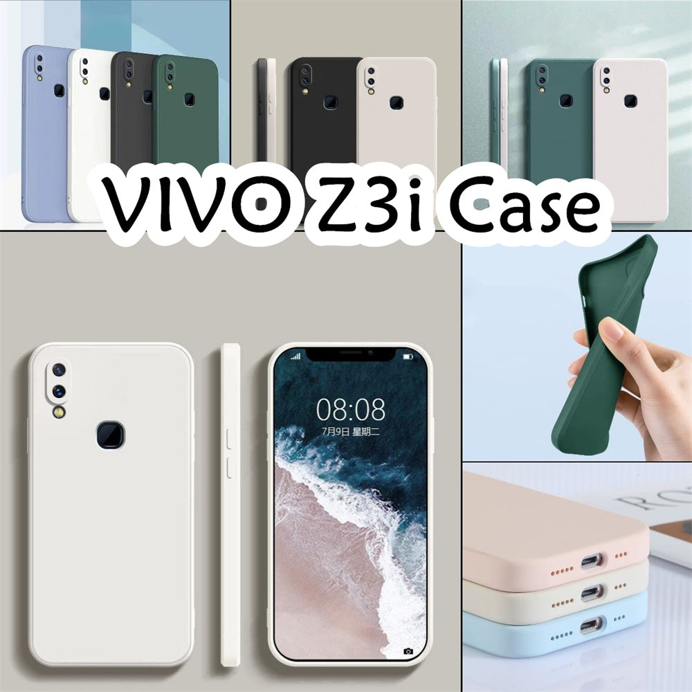 For VIVO Z3i Cover Drop and wear resistant Silicone Full Case Classic Simple Solid Color Phone Case Cover