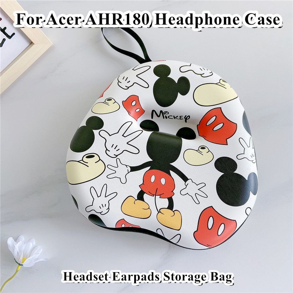 For Acer AHR180 Headphone Case Cartoon Creative Patterns Headset Earpads Storage Bag Casing Box