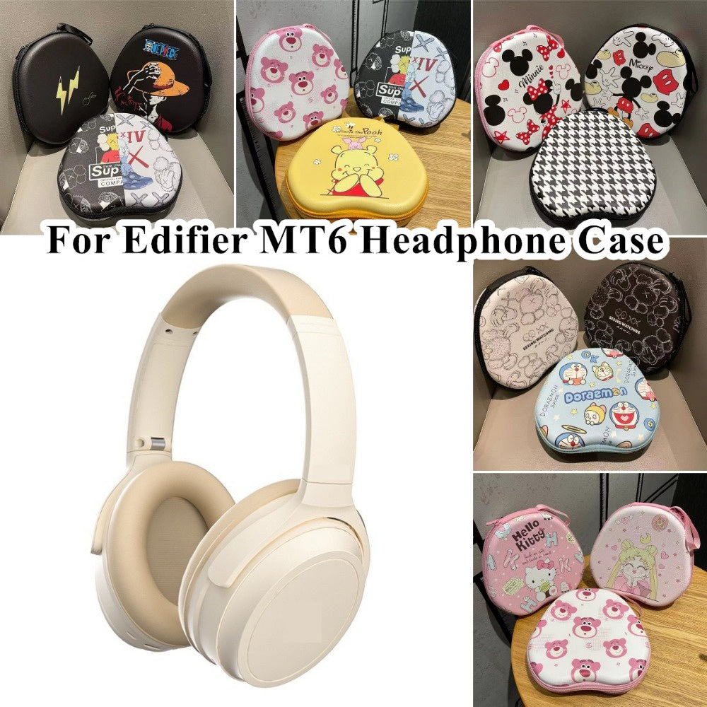 For Edifier MT6 Headphone Case Cartoon Creative Patterns Headset Earpads Storage Bag Casing Box