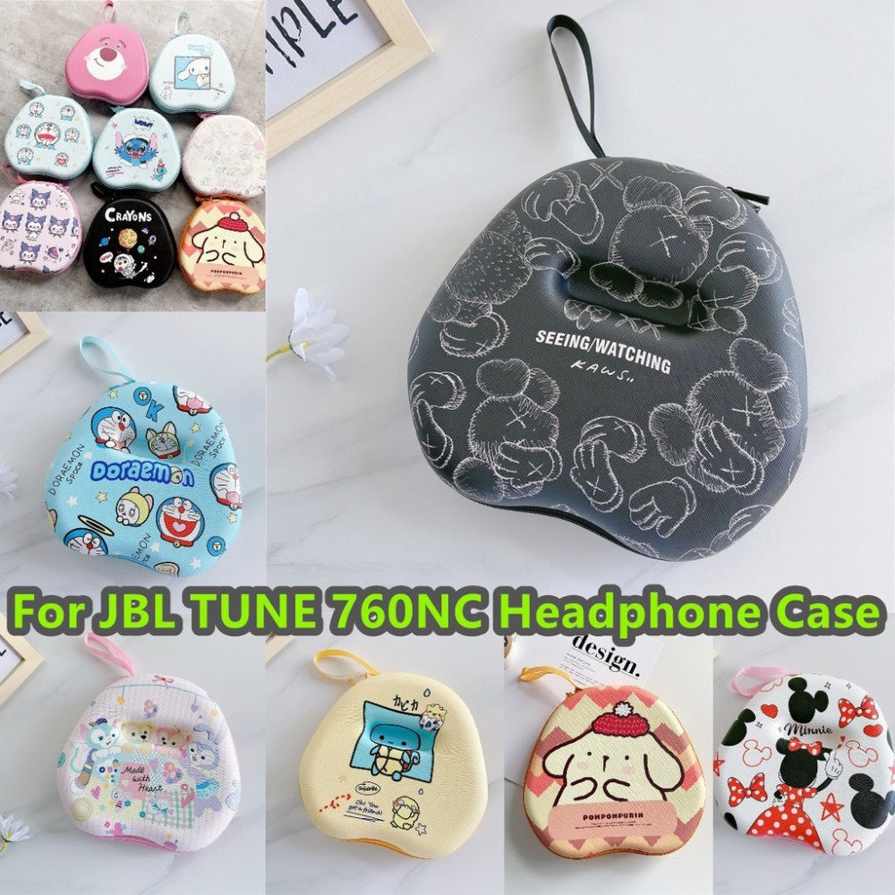 For JBL TUNE 760NC Headphone Case Cartoon Creative Patterns Headset Earpads Storage Bag Casing Box
