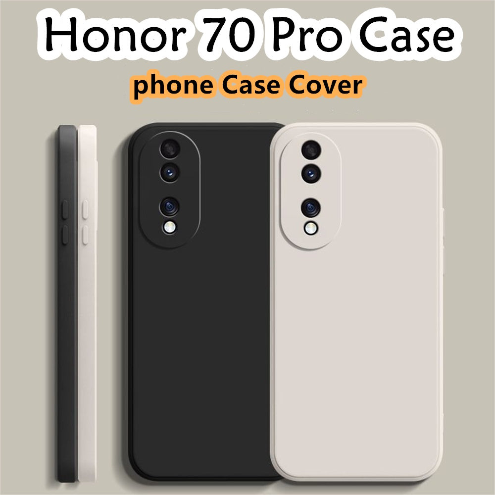 For Honor 70 Pro Cover Drop and wear resistant Silicone Full Case Classic Simple Solid Color Phone Case Cover