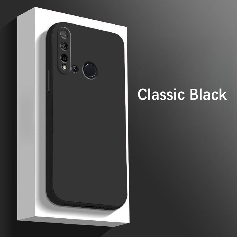 For Huawei Nova 5i Cover Drop and wear resistant Silicone Full Case Classic Simple Solid Color Phone Case Cover
