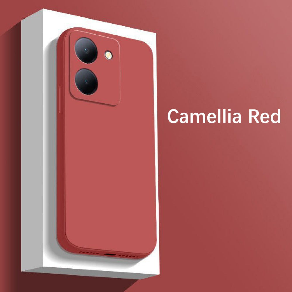 For VIVO Y78 5G Cover Drop and wear resistant Silicone Full Case Classic Simple Solid Color Phone Case Cover