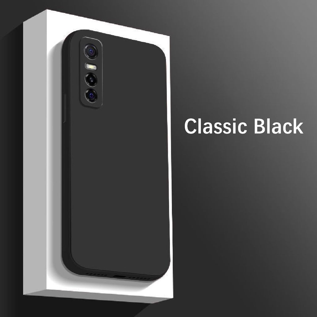 For VIVO Y73S Cover Drop and wear resistant Silicone Full Case Classic Simple Solid Color Phone Case Cover