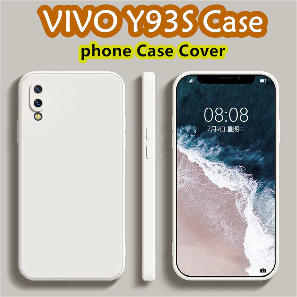 For VIVO Y93S Cover Drop and wear resistant Silicone Full Case Classic Simple Solid Color Phone Case Cover