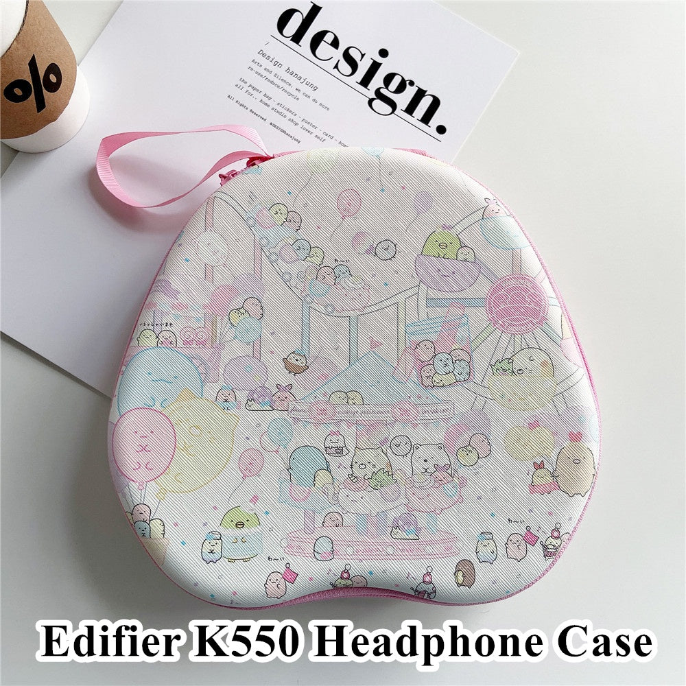 For Edifier K550 Headphone Case Cartoon Creative Patterns Headset Earpads Storage Bag Casing Box