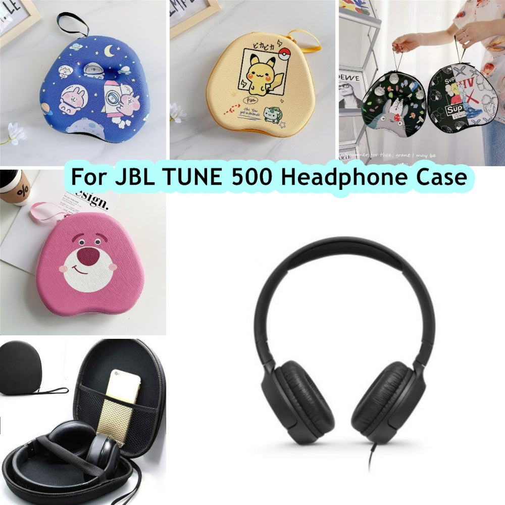 For JBL TUNE 500 Headphone Case Cartoon Creative Patterns Headset Earpads Storage Bag Casing Box