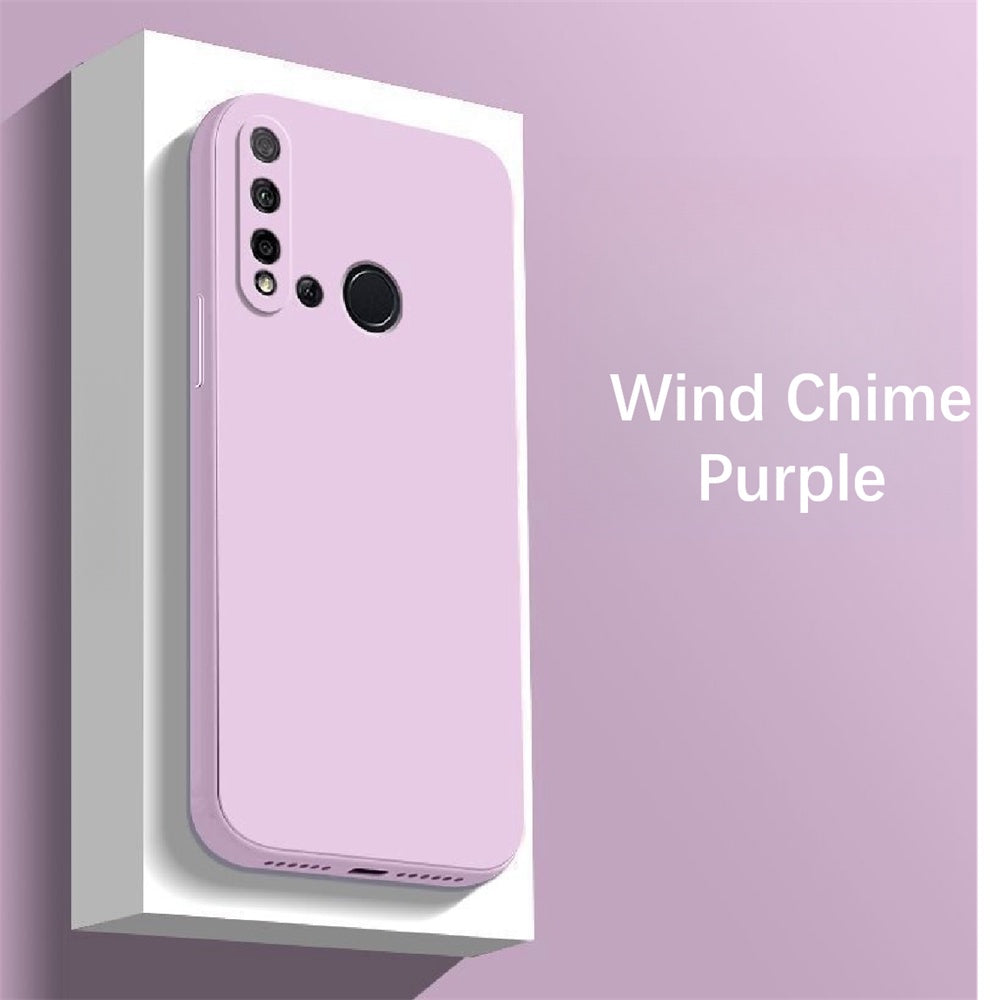 For Huawei Nova 5i Cover Drop and wear resistant Silicone Full Case Classic Simple Solid Color Phone Case Cover
