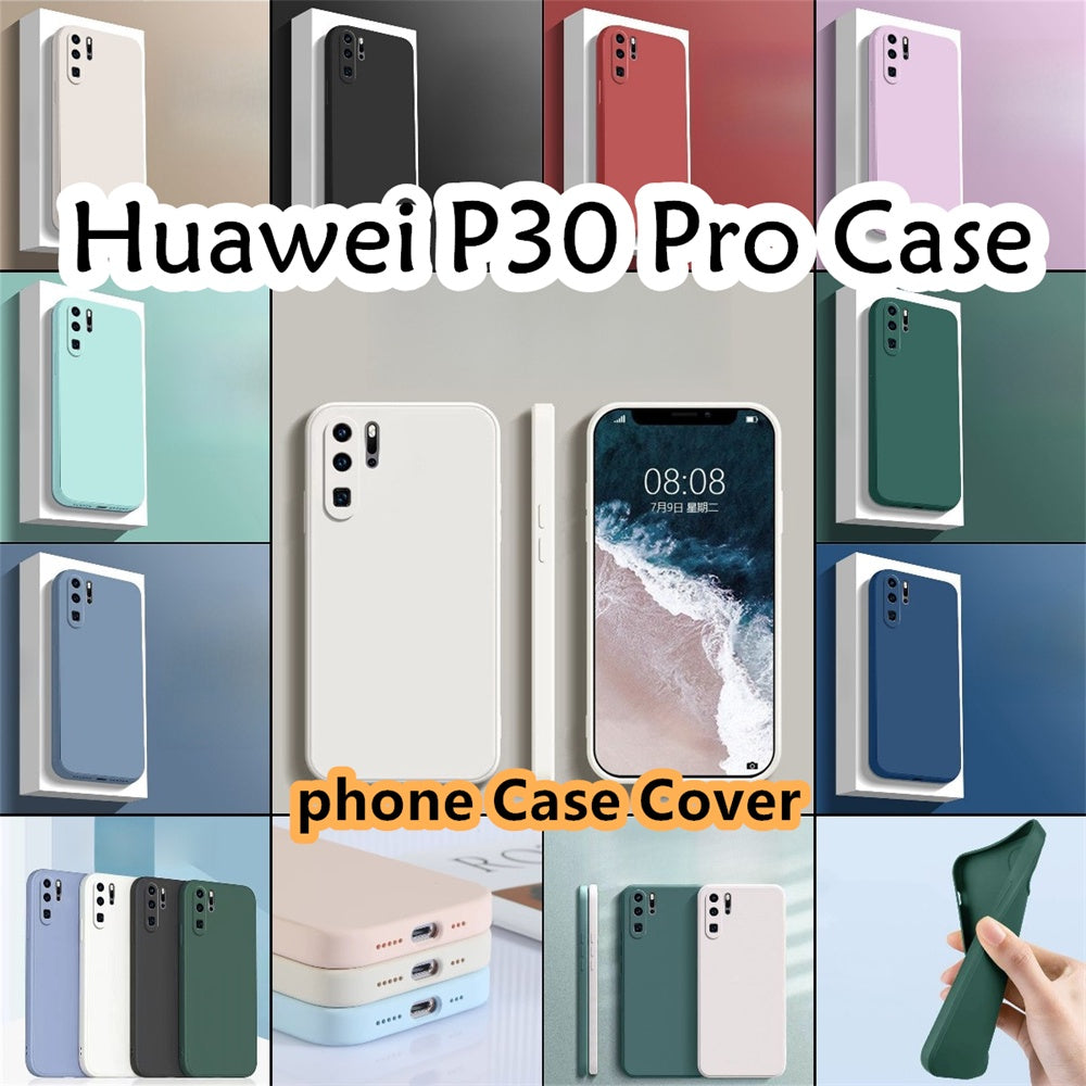 For Huawei P30 Pro Cover Drop and wear resistant Silicone Full Case Classic Simple Solid Color Phone Case Cover