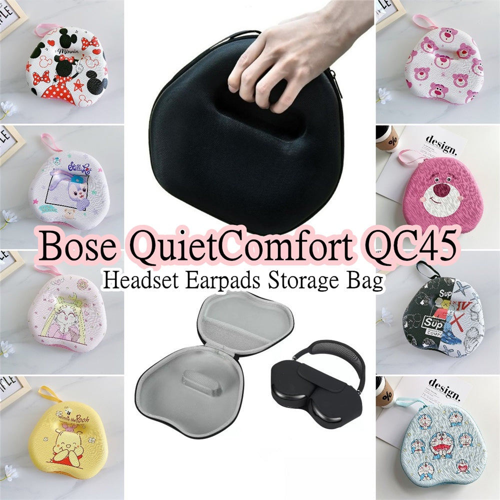 For Bose QuietComfort QC45 Headphone Case Cartoon Creative Patterns Headset Earpads Storage Bag Casing Box
