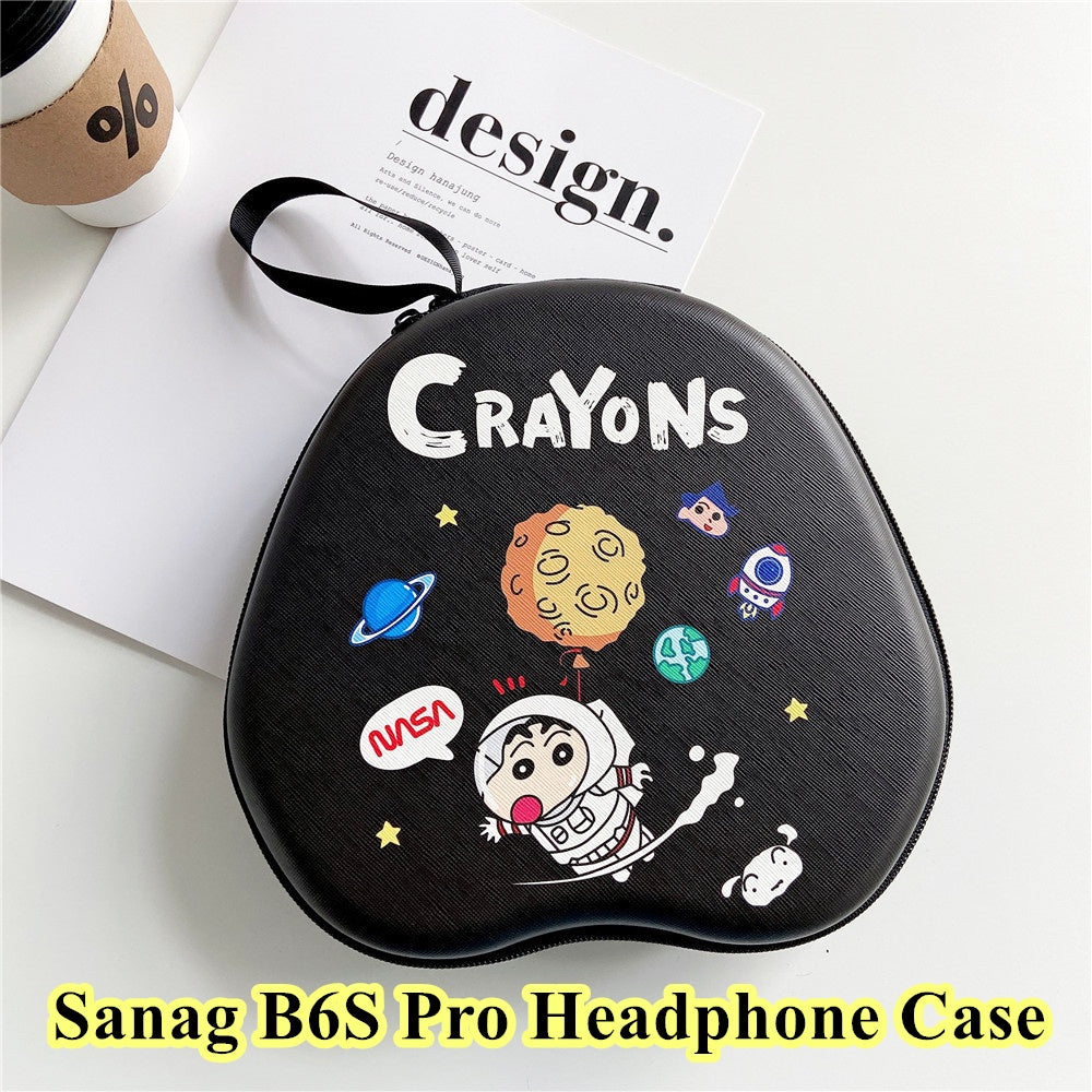 For Sanag B6S Pro Headphone Case Cartoon Creative Patterns Headset Earpads Storage Bag Casing Box