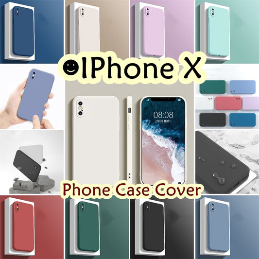 For IPhone X Cover Drop and wear resistant Silicone Full Case Classic Simple Solid Color Phone Case Cover