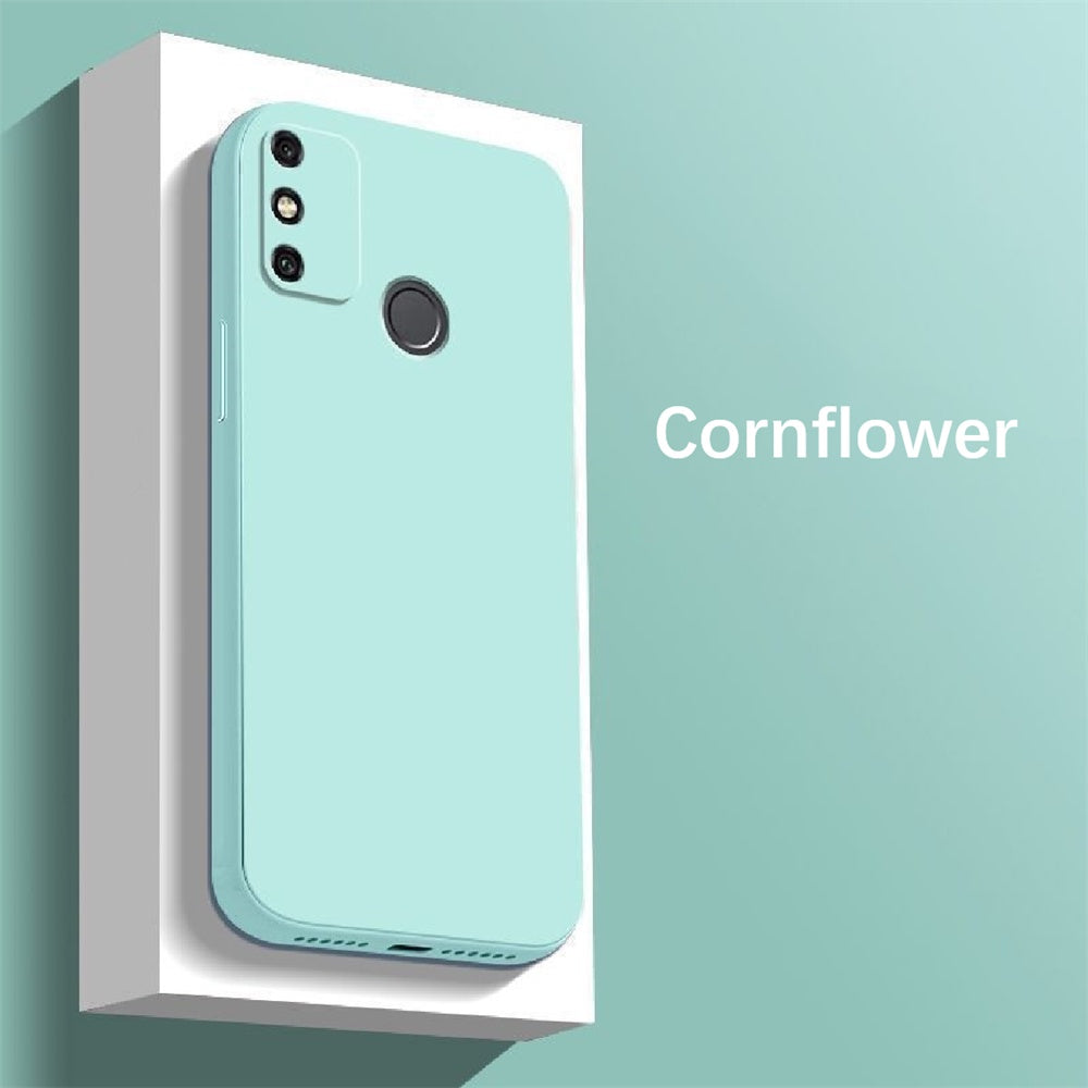 For Honor 9A Cover Drop and wear resistant Silicone Full Case Classic Simple Solid Color Phone Case Cover