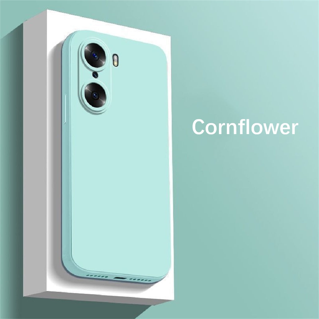 For Honor 60 Cover Drop and wear resistant Silicone Full Case Classic Simple Solid Color Phone Case Cover
