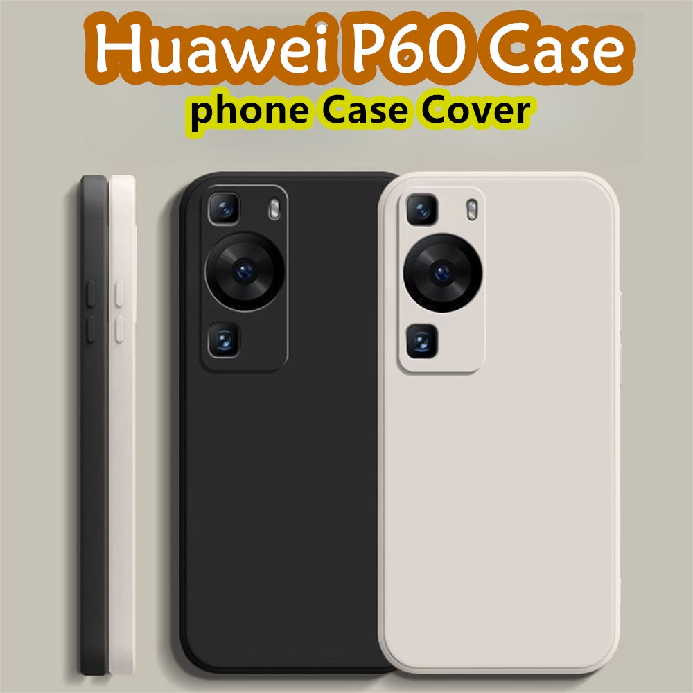 For Huawei P60 Cover Drop and wear resistant Silicone Full Case Classic Simple Solid Color Phone Case Cover