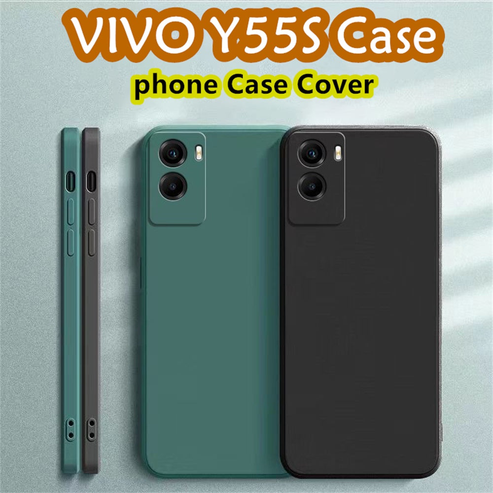 For VIVO Y55S Cover Drop and wear resistant Silicone Full Case Classic Simple Solid Color Phone Case Cover