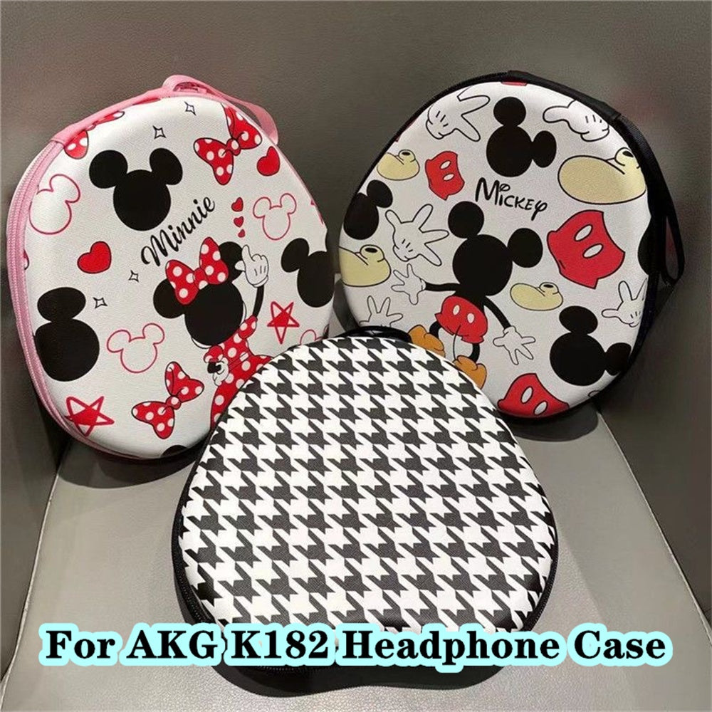 For AKG K182 Headphone Case Cartoon Creative Patterns Headset Earpads Storage Bag Casing Box