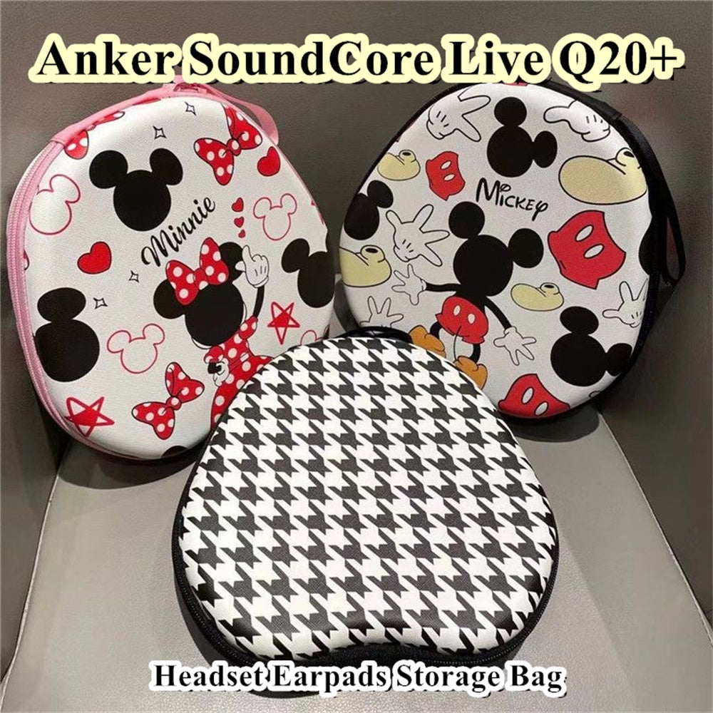 For Anker SoundCore Live Q20+ Headphone Case Cartoon Creative Patterns Headset Earpads Storage Bag Casing Box