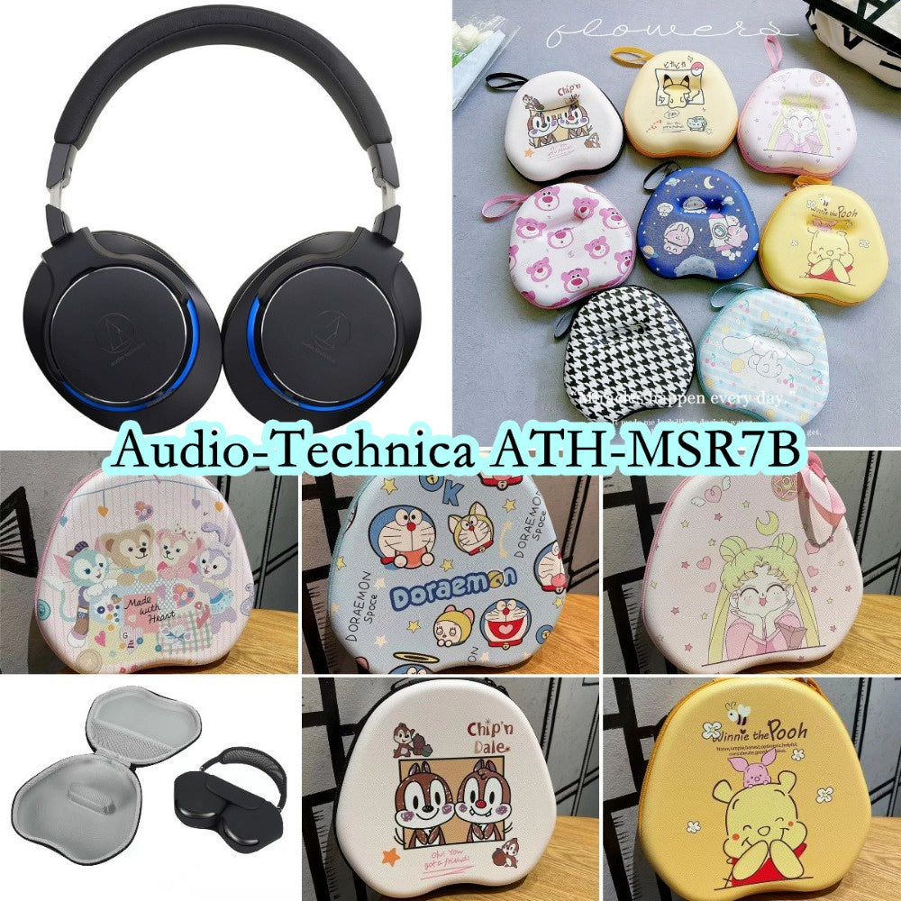 For Audio-technica ATH-MSR7B Headphone Case Cartoon Creative Patterns Headset Earpads Storage Bag Casing Box