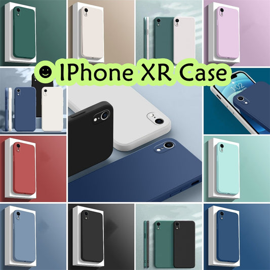 For IPhone XR Cover Drop and wear resistant Silicone Full Case Classic Simple Solid Color Phone Case Cover