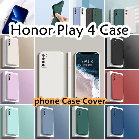 For Honor Play 4 Cover Drop and wear resistant Silicone Full Case Classic Simple Solid Color Phone Case Cover