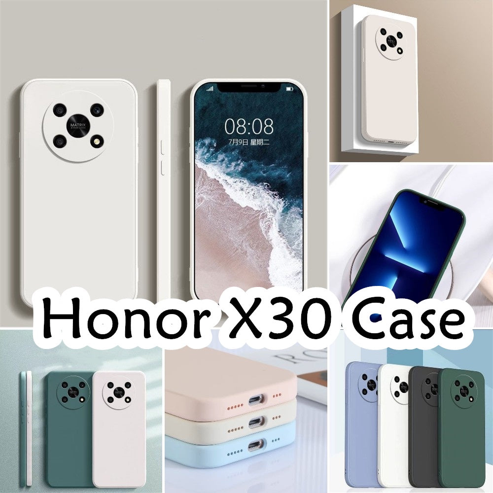 For Honor X30 Cover Drop and wear resistant Silicone Full Case Classic Simple Solid Color Phone Case Cover