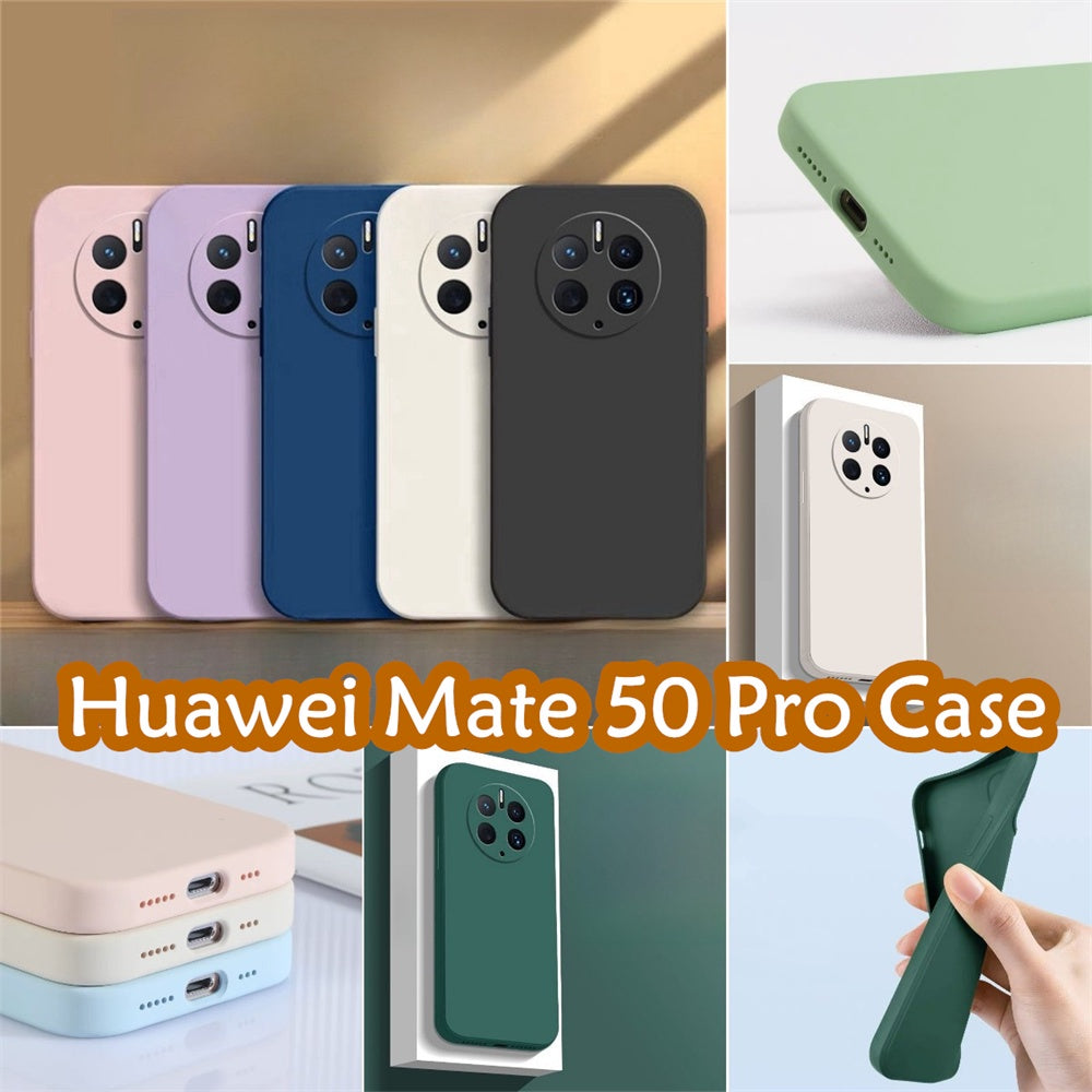 For Huawei Mate 50 Pro Cover Drop and wear resistant Silicone Full Case Classic Simple Solid Color Phone Case Cover
