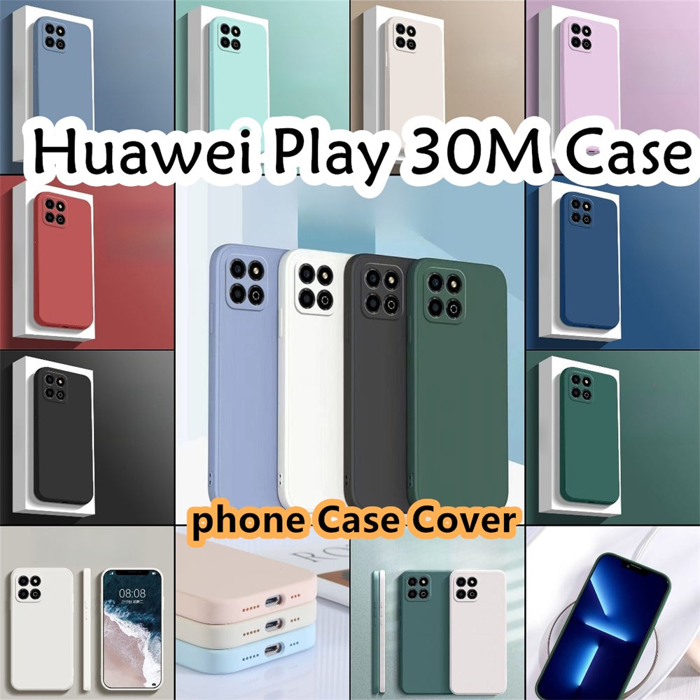 For Huawei Play 30M Cover Drop and wear resistant Silicone Full Case Classic Simple Solid Color Phone Case Cover