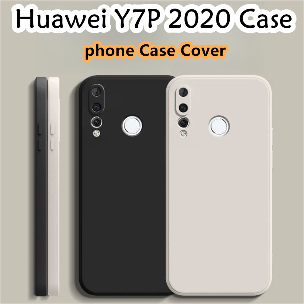 For Huawei Y7P 2020 Cover Drop and wear resistant Silicone Full Case Classic Simple Solid Color Phone Case Cover