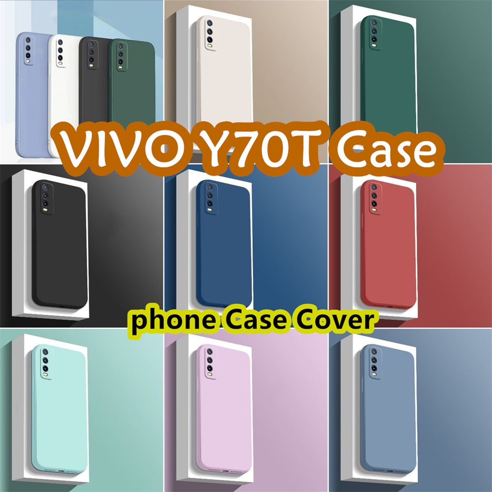 For VIVO Y70T Cover Drop and wear resistant Silicone Full Case Classic Simple Solid Color Phone Case Cover