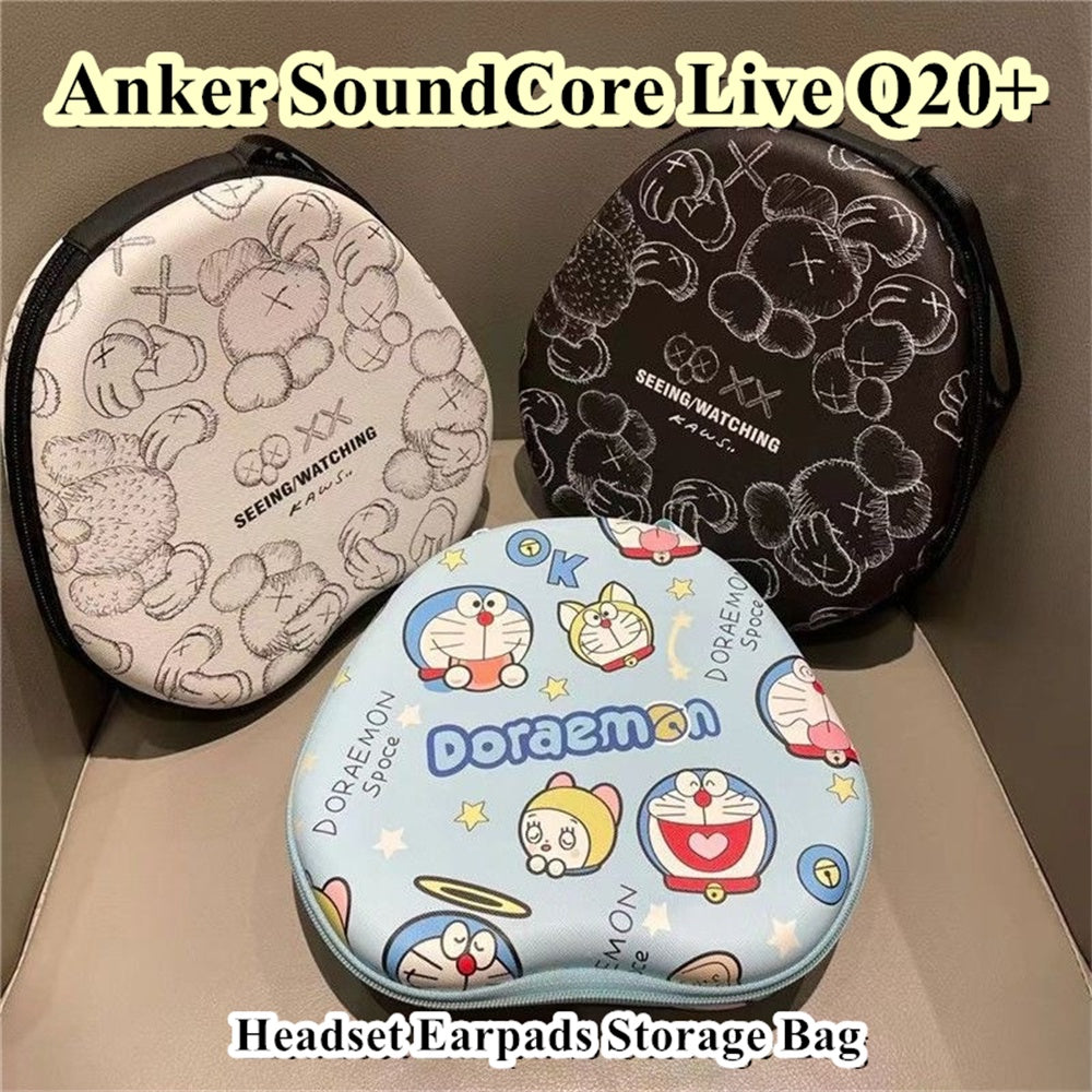 For Anker SoundCore Live Q20+ Headphone Case Cartoon Creative Patterns Headset Earpads Storage Bag Casing Box