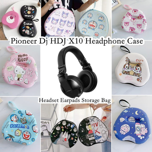 For Pioneer Dj HDJ X10 Headphone Case Cartoon Creative Patterns Headset Earpads Storage Bag Casing Box
