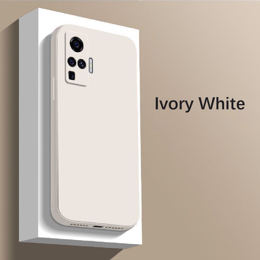 For VIVO X50 Pro Cover Drop and wear resistant Silicone Full Case Classic Simple Solid Color Phone Case Cover