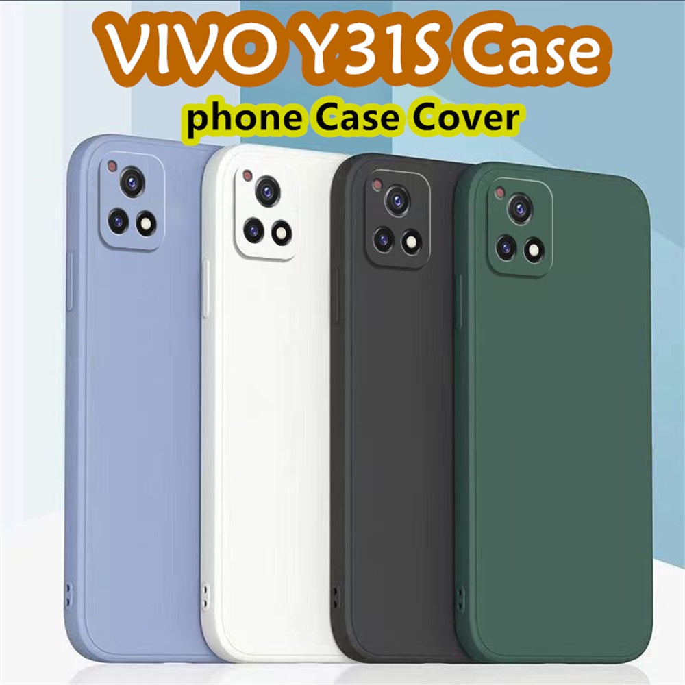 For VIVO Y31S Cover Drop and wear resistant Silicone Full Case Classic Simple Solid Color Phone Case Cover