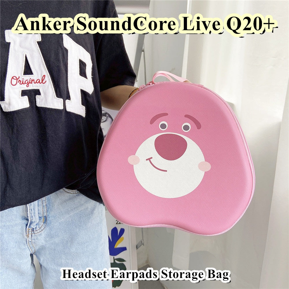 For Anker SoundCore Live Q20+ Headphone Case Cartoon Creative Patterns Headset Earpads Storage Bag Casing Box