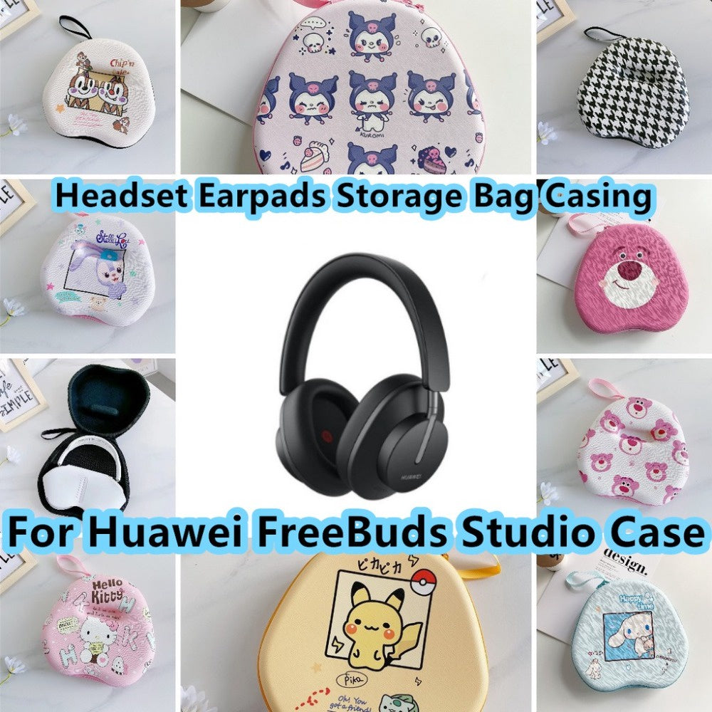 For Huawei FreeBuds Studio Headphone Case Cartoon Creative Patterns Headset Earpads Storage Bag Casing Box