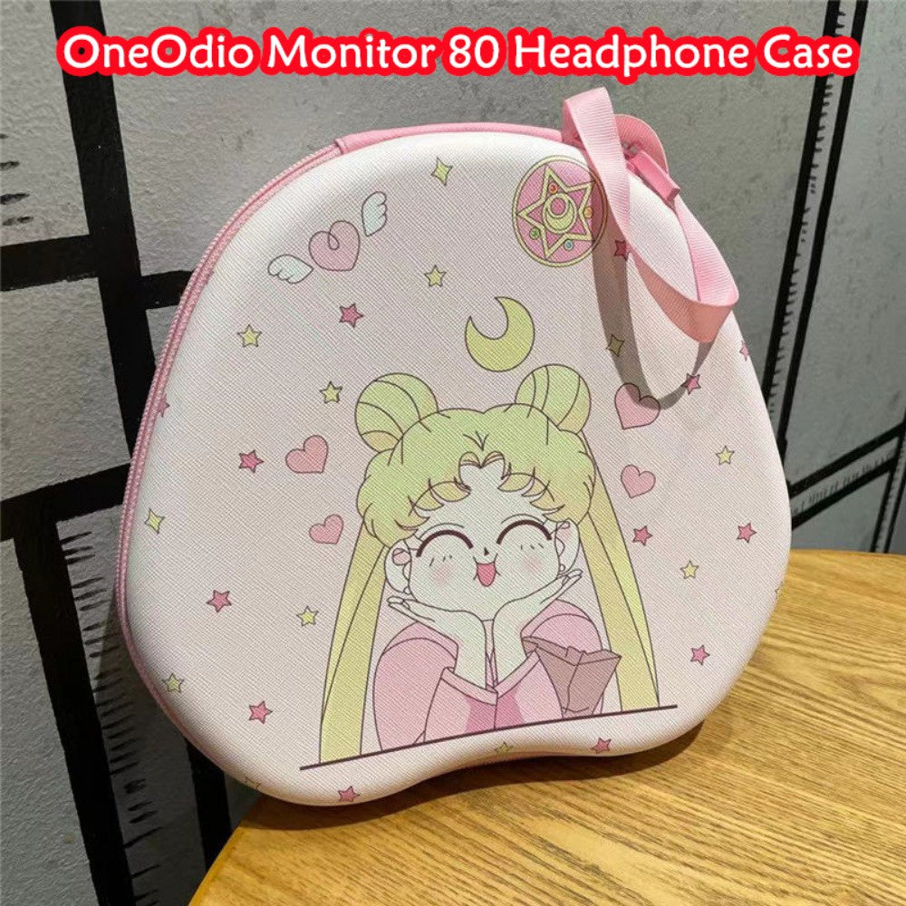 For OneOdio Monitor 80 Headphone Case Cartoon Creative Patterns Headset Earpads Storage Bag Casing Box