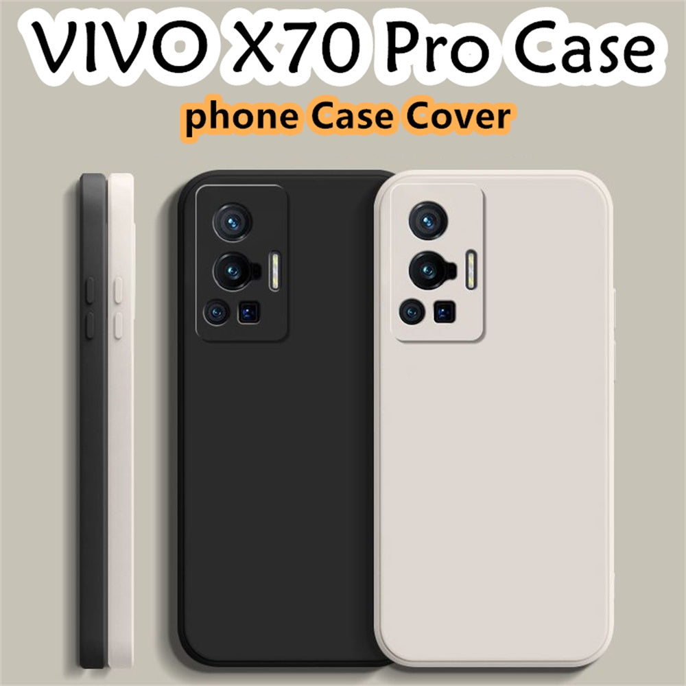 For VIVO X70 Pro Cover Drop and wear resistant Silicone Full Case Classic Simple Solid Color Phone Case Cover