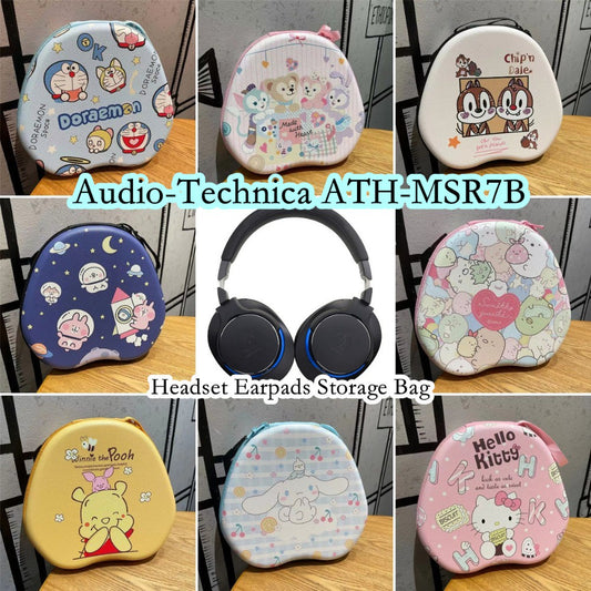 For Audio-technica ATH-MSR7B Headphone Case Cartoon Creative Patterns Headset Earpads Storage Bag Casing Box