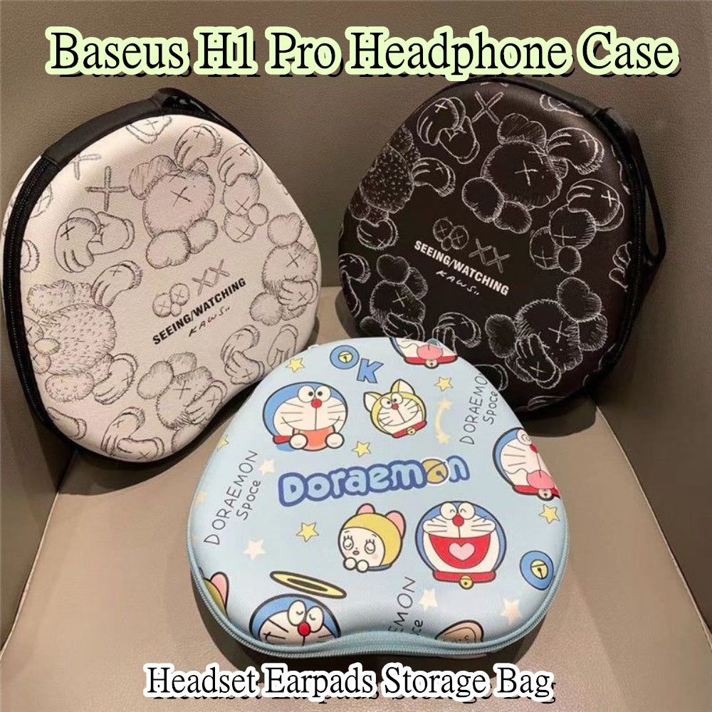 For Baseus H1 Pro Headphone Case Cartoon Creative Patterns Headset Earpads Storage Bag Casing Box