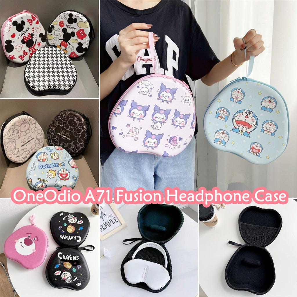 For OneOdio A71 Fusion Headphone Case Cartoon Creative Patterns Headset Earpads Storage Bag Casing Box