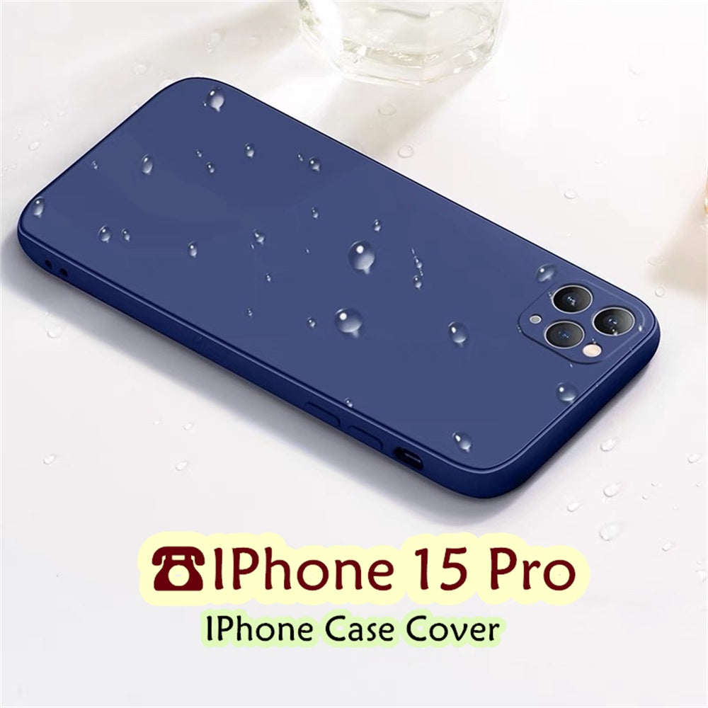 For IPhone 15 Pro Cover Drop and wear resistant Silicone Full Case Classic Simple Solid Color Phone Case Cover