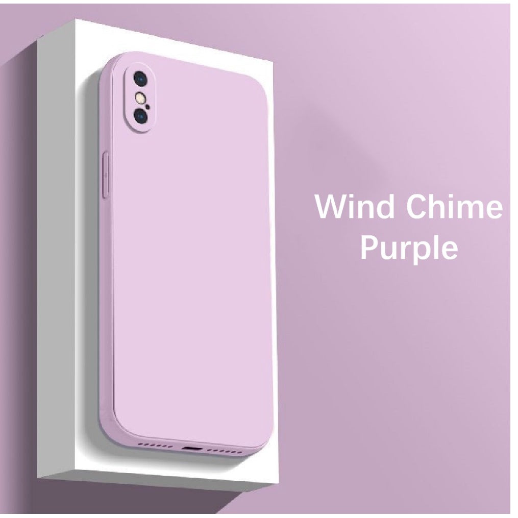 For IPhone X Cover Drop and wear resistant Silicone Full Case Classic Simple Solid Color Phone Case Cover